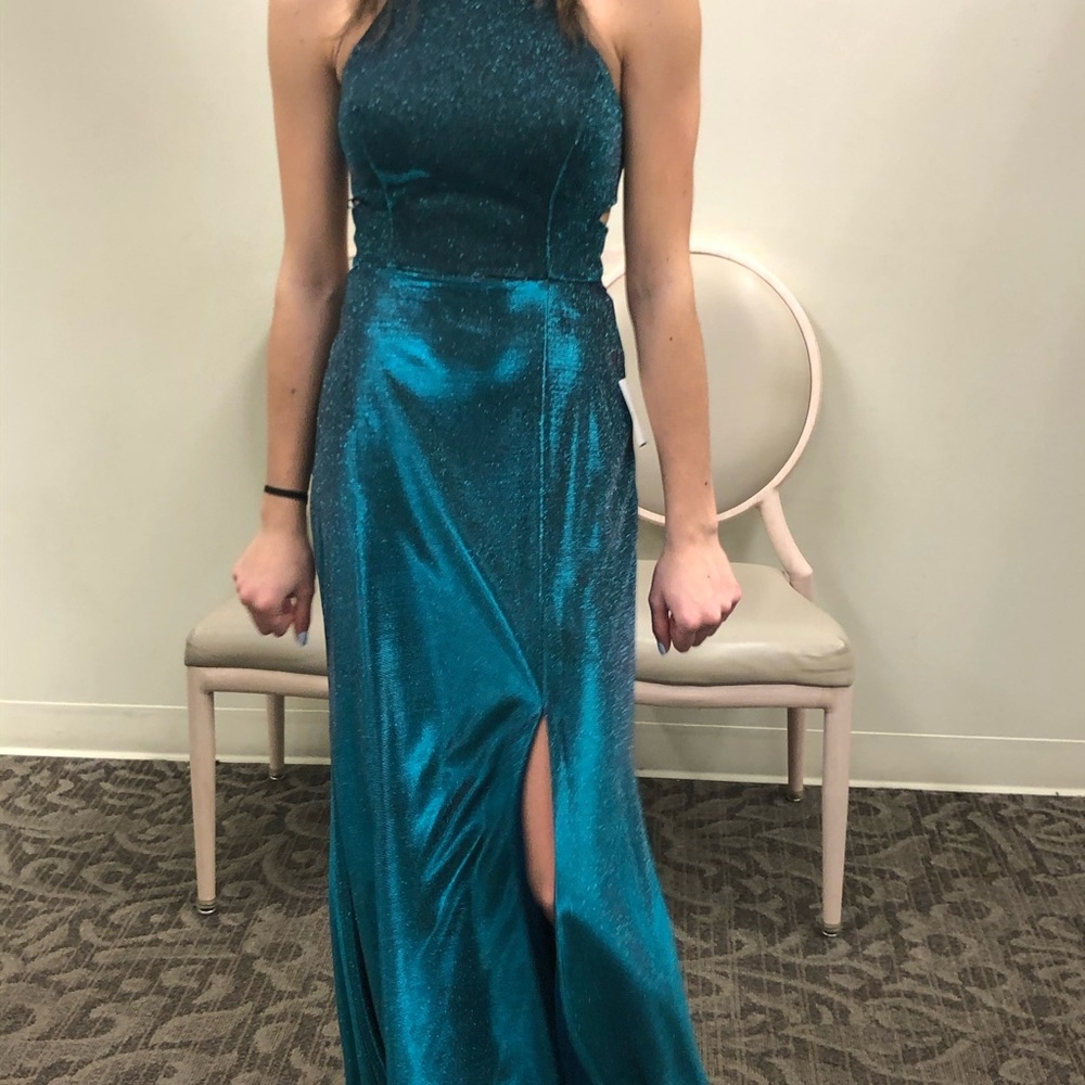 Prom Dress.  Size 1, MTeal (glimmer)
